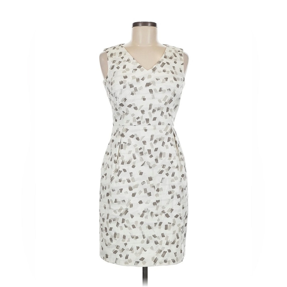 Peserico - White and Gray Patterned Dress
